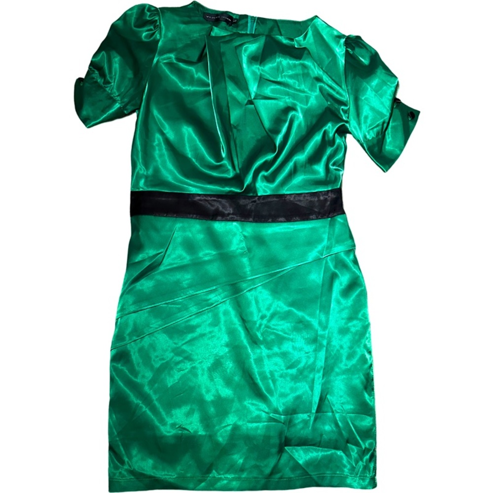 Green & Black Sheath Dress